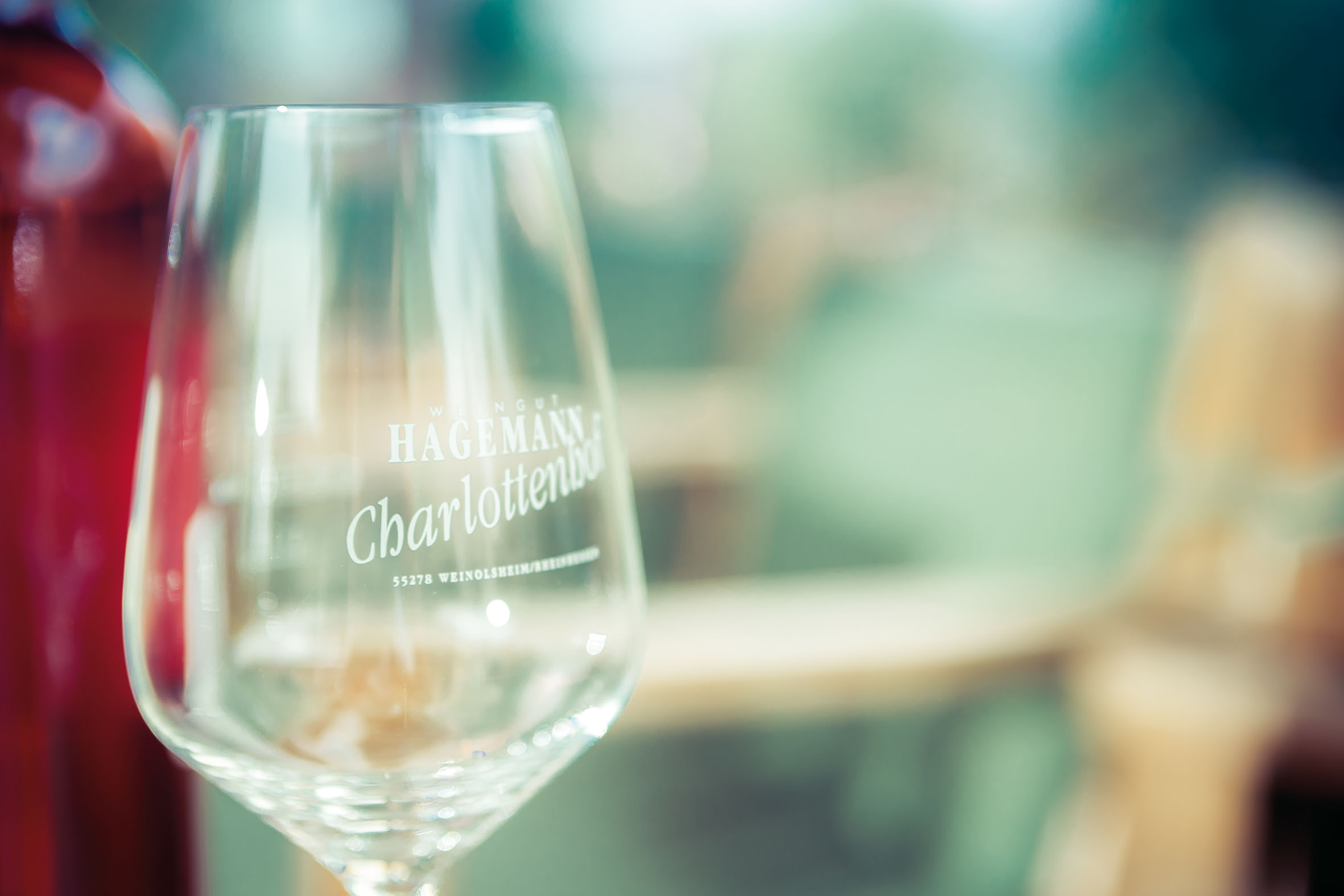 Weinglas vom Weingut Hagemann Charlottenhof